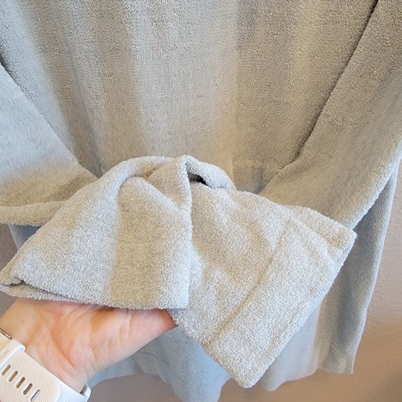 Barefoot Dreams | CozyChic Ultra Lite Hoodie | Silver Blue | Large - Picture 5 of 8